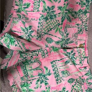 Lilly Pulitzer Pink and Green High Waist Shorts